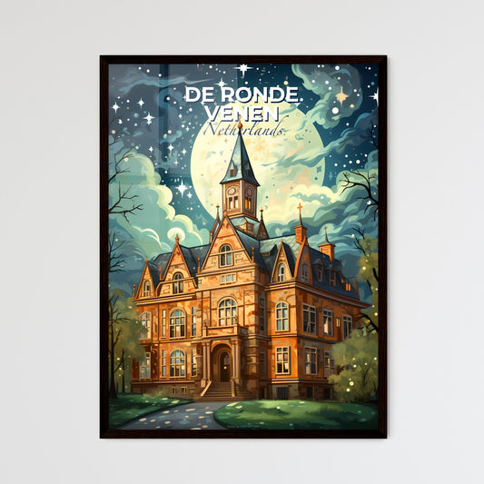 De Ronde Venen, Netherlands, A Poster of a building with a tower and trees in front of it Default Title