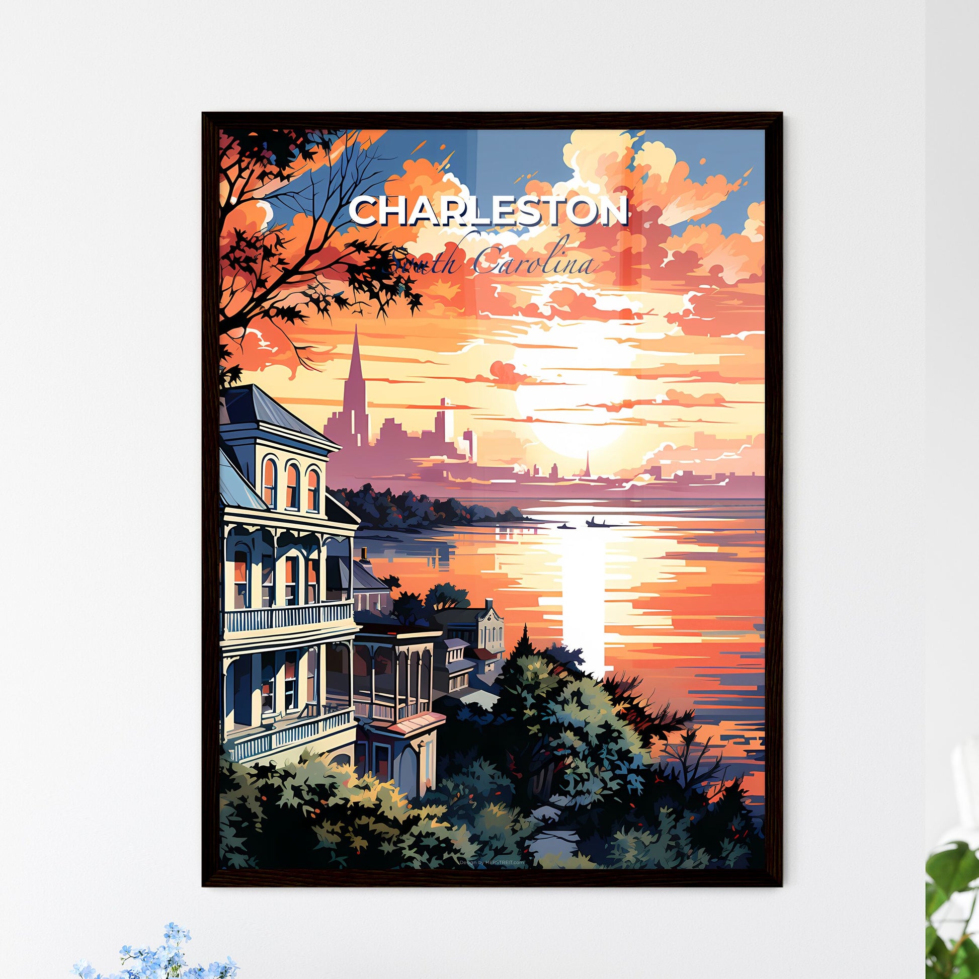Charleston, South Carolina, A Poster of a building next to a body of water Default Title