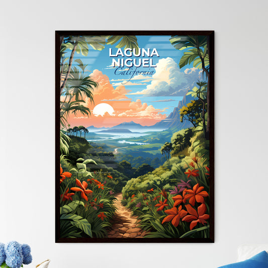 Laguna Niguel, California, A Poster of a landscape with a path and flowers Default Title
