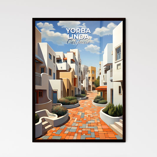 Yorba Linda, California, A Poster of a street with buildings and stairs Default Title