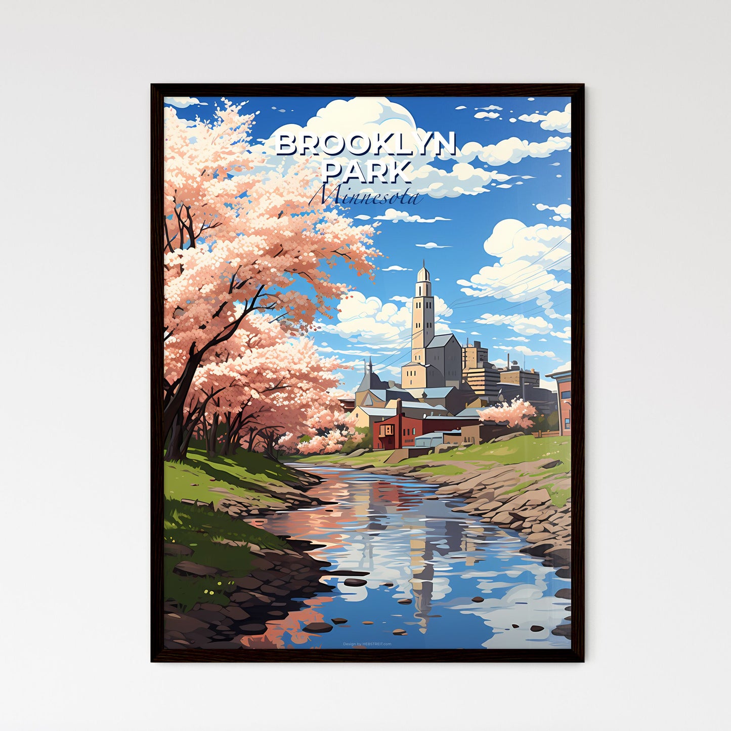 Brooklyn Park, Minnesota, A Poster of a river running through a city Default Title
