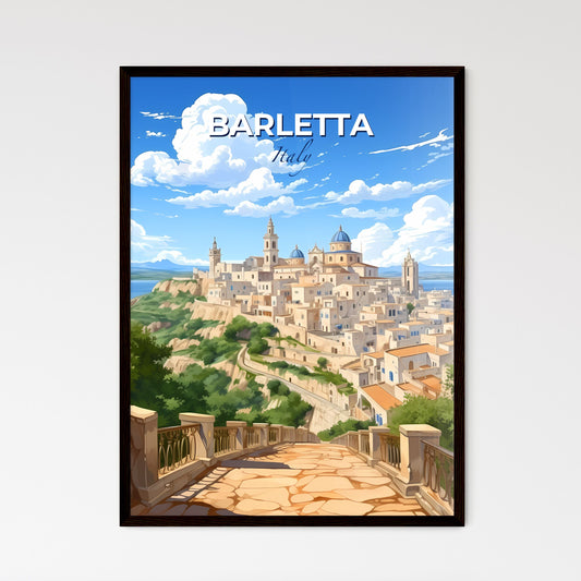 Barletta, Italy, A Poster of a stone walkway leading to a town Default Title