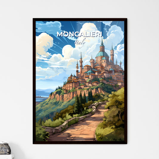 Moncalieri, Italy, A Poster of a cartoon of a castle on a hill Default Title