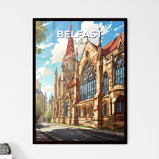 Belfast, Belfast, A Poster of a building with a red steeple Default Title