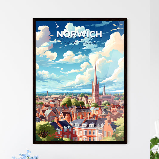Norwich, East of England, A Poster of a city with a tall spire Default Title