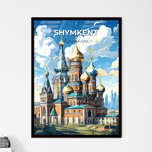 Shymkent, Kazakhstan, A Poster of a building with gold domes and crosses Default Title