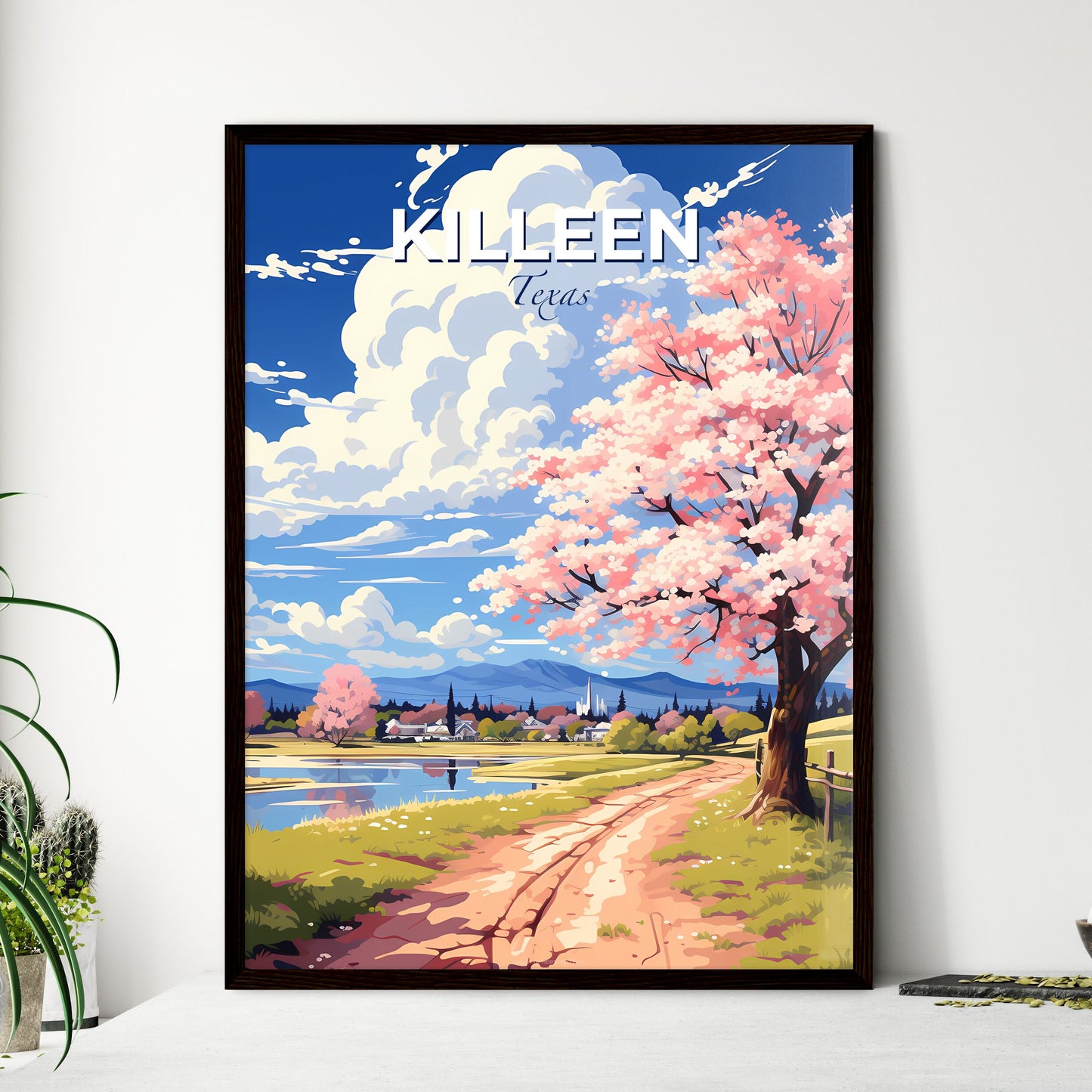 Killeen, Texas, A Poster of a pink tree next to a road Default Title