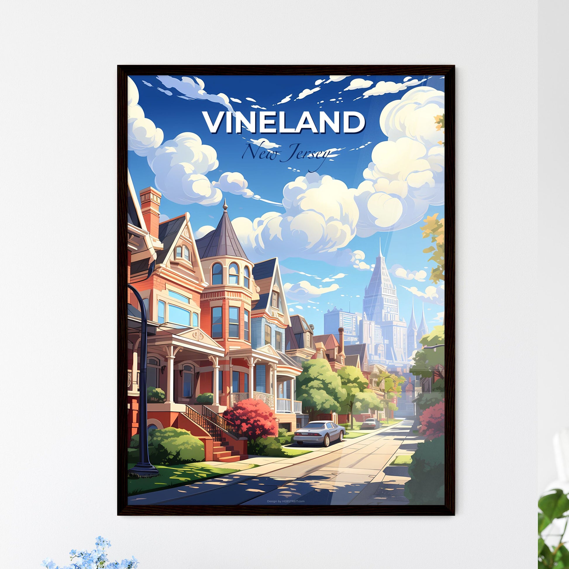 Vineland, New Jersey, A Poster of a street with houses and trees Default Title