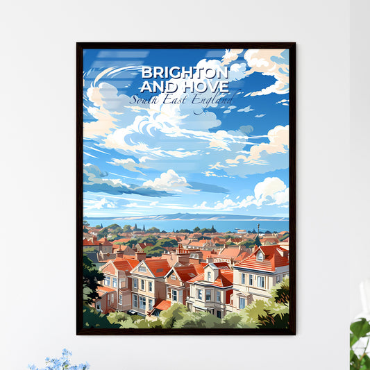 Brighton And Hove, South East England, A Poster of a city with many houses and trees Default Title