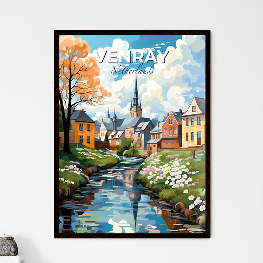 Venray, Netherlands, A Poster of a painting of a river running through a town Default Title
