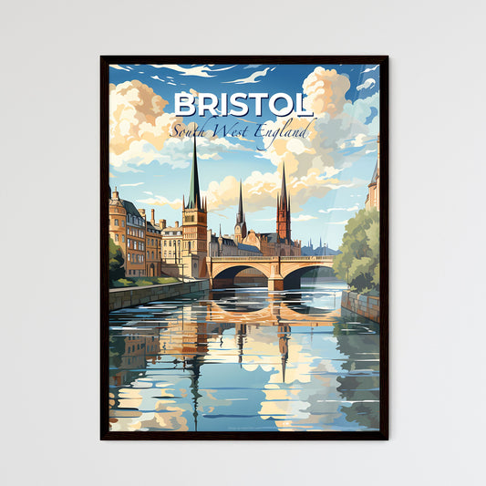Bristol, South West England, A Poster of a bridge over a river with buildings and trees Default Title