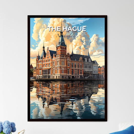 The Hague, Netherlands, A Poster of a building next to a body of water Default Title