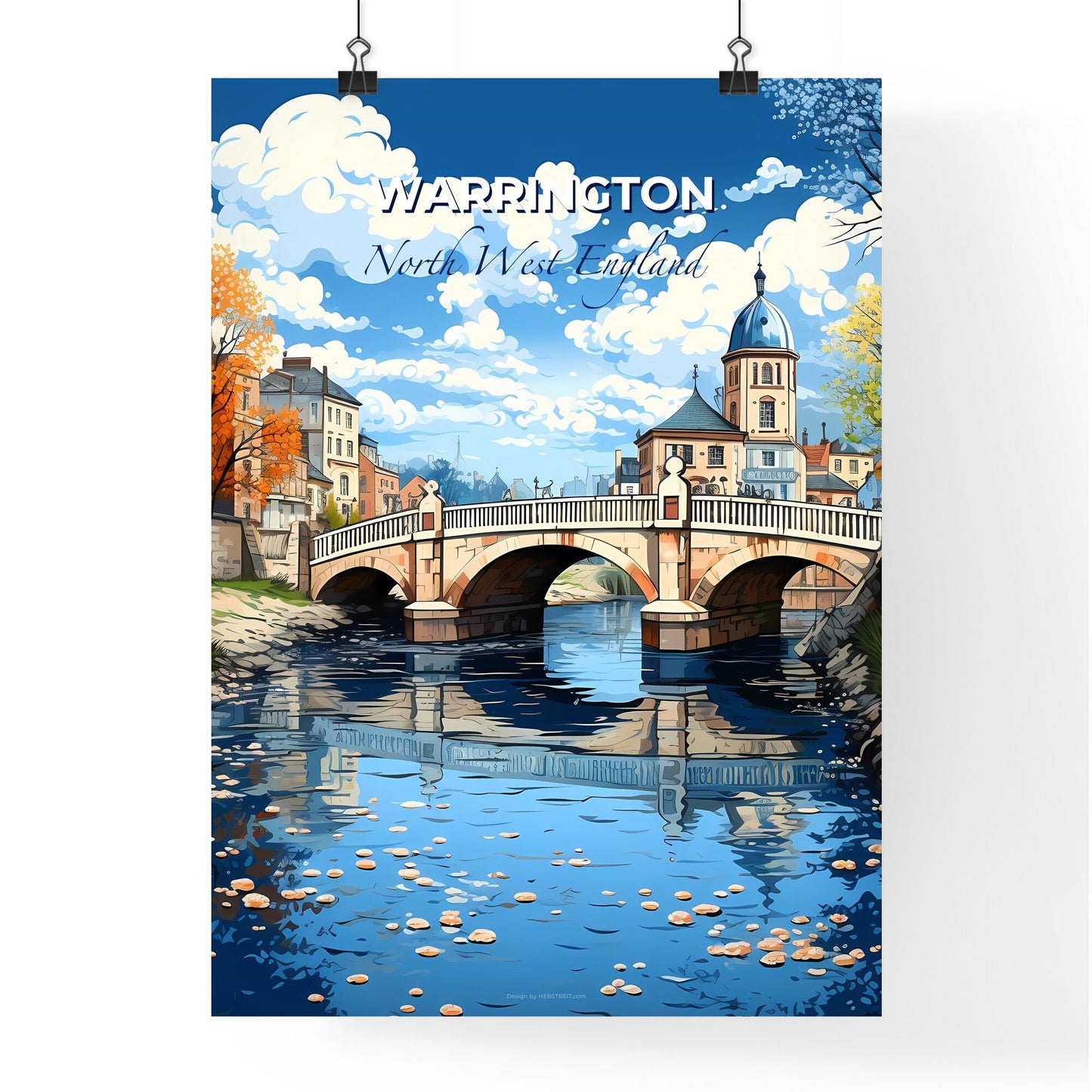 Warrington, North West England, A Poster of a bridge over a river Default Title