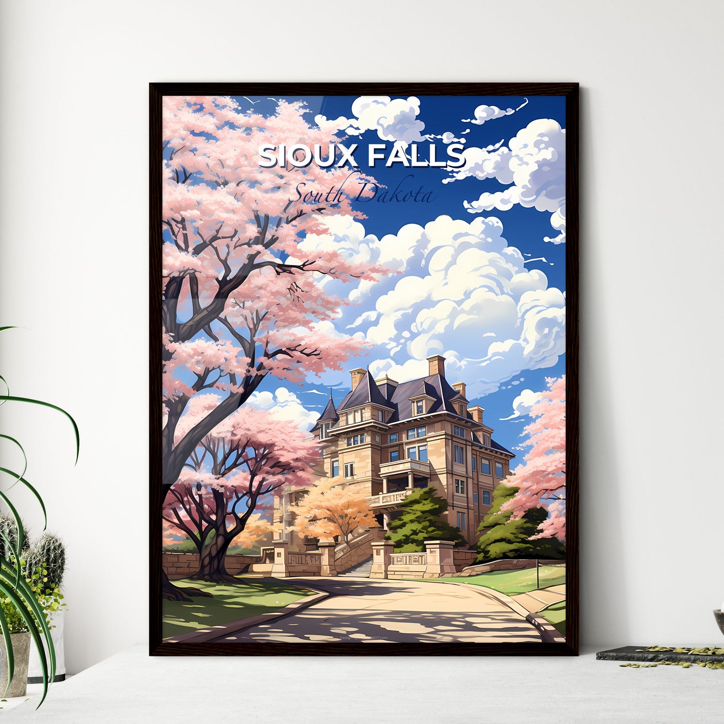 Sioux Falls, South Dakota, A Poster of a house with trees and a path Default Title