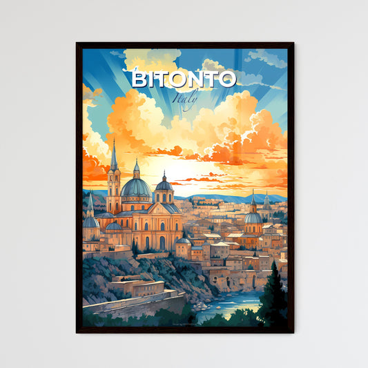 Bitonto, Italy, A Poster of a city with a large building and a river Default Title