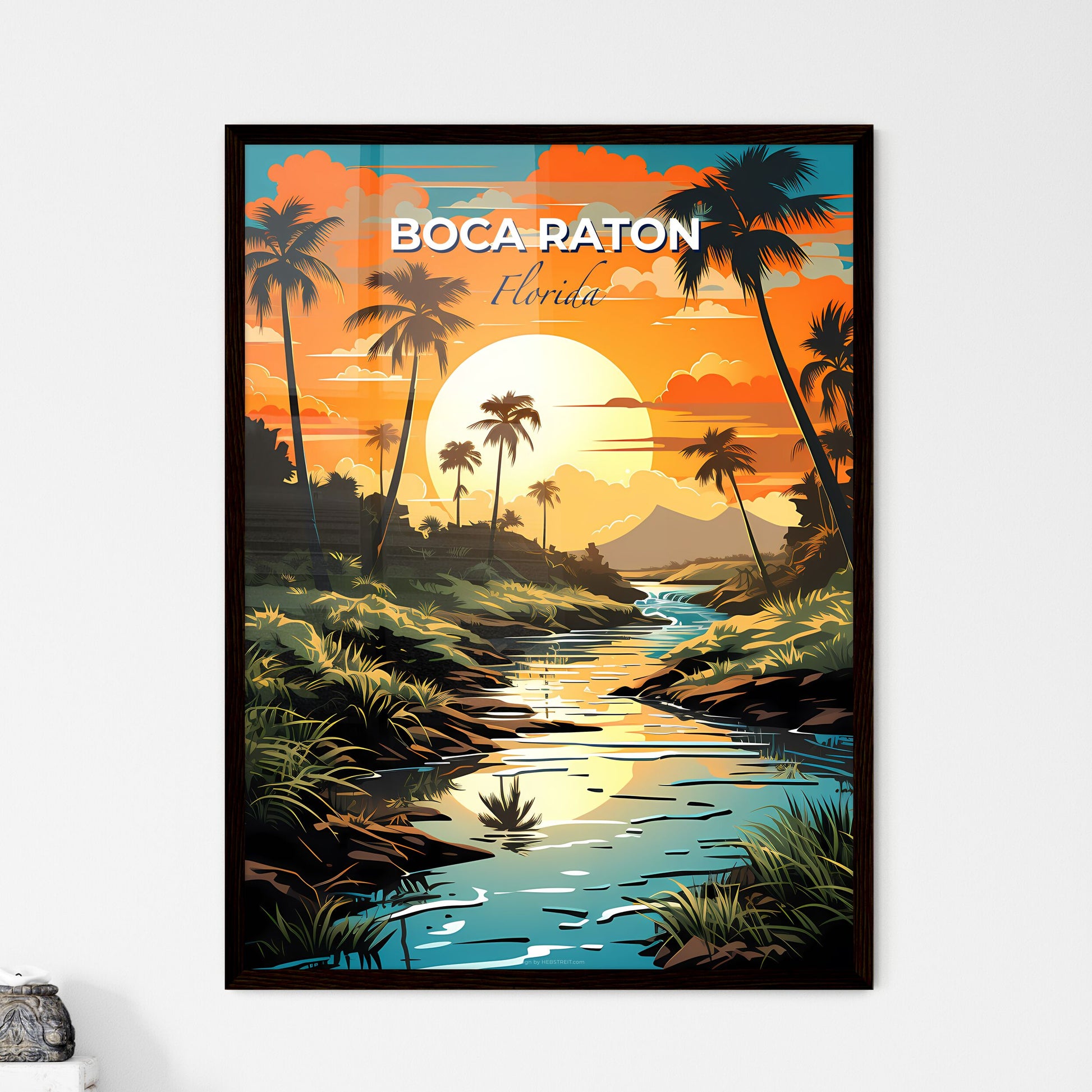 Boca Raton, Florida, A Poster of a river running through a tropical forest Default Title