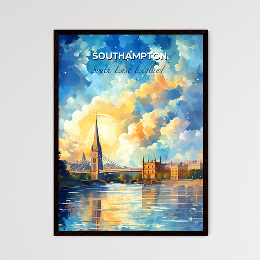 Southampton, South East England, A Poster of a bridge over water with a church and a building in the background Default Title