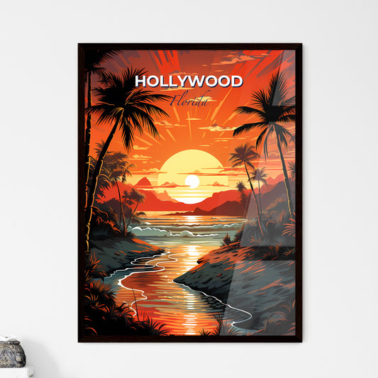 Hollywood, Florida, A Poster of a sunset over a river Default Title
