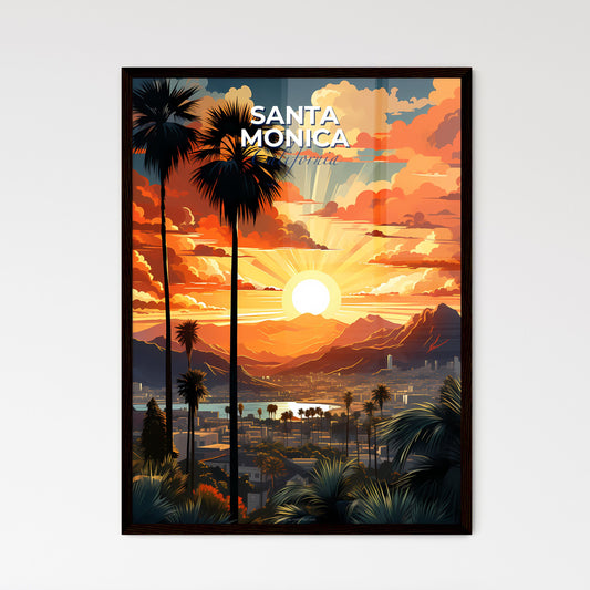 Santa Monica, California, A Poster of a sunset over a city Default Title