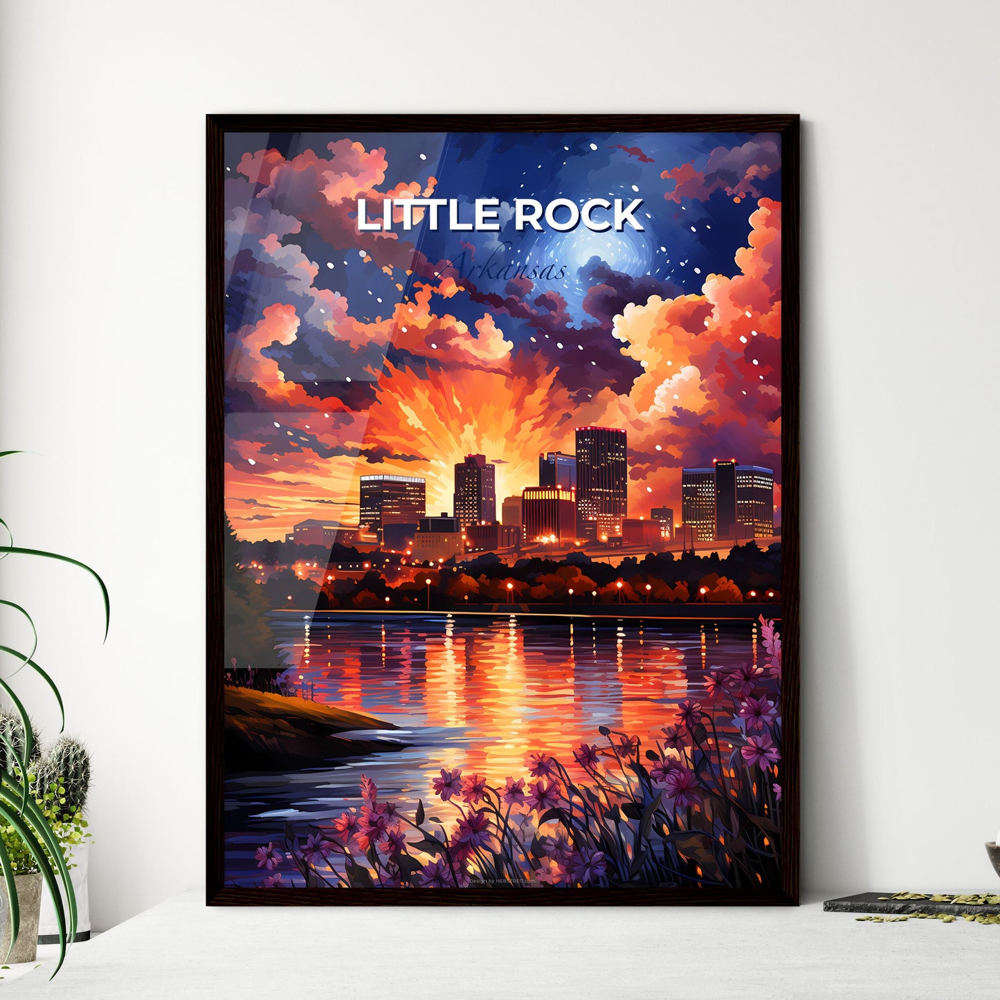 Little Rock, Arkansas, A Poster of a sunset over a city Default Title