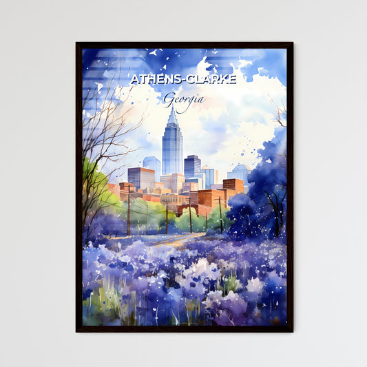 Athens-Clarke, Georgia, A Poster of a watercolor of a city Default Title