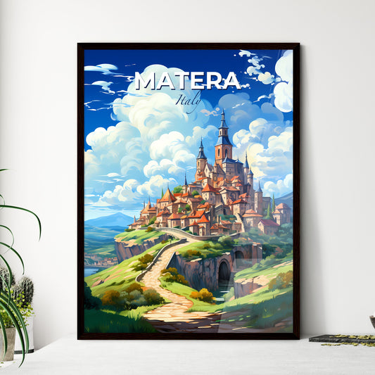 Matera, Italy, A Poster of a castle on a hill Default Title