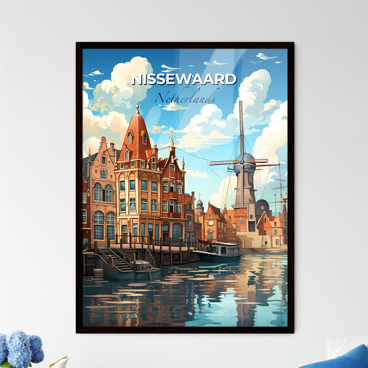 Nissewaard, Netherlands, A Poster of a water next to a city Default Title