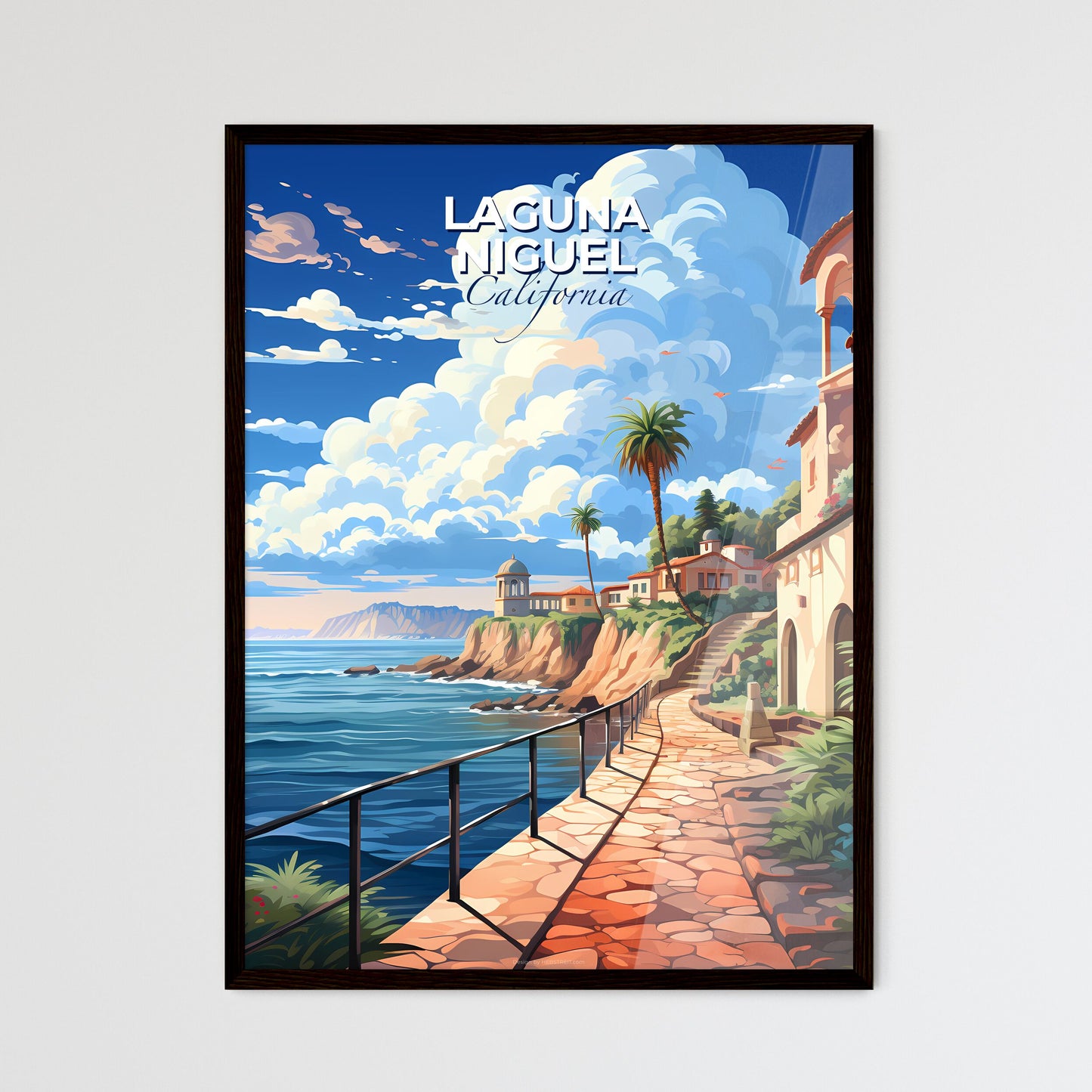 Laguna Niguel, California, A Poster of a stone path leading to a beach Default Title