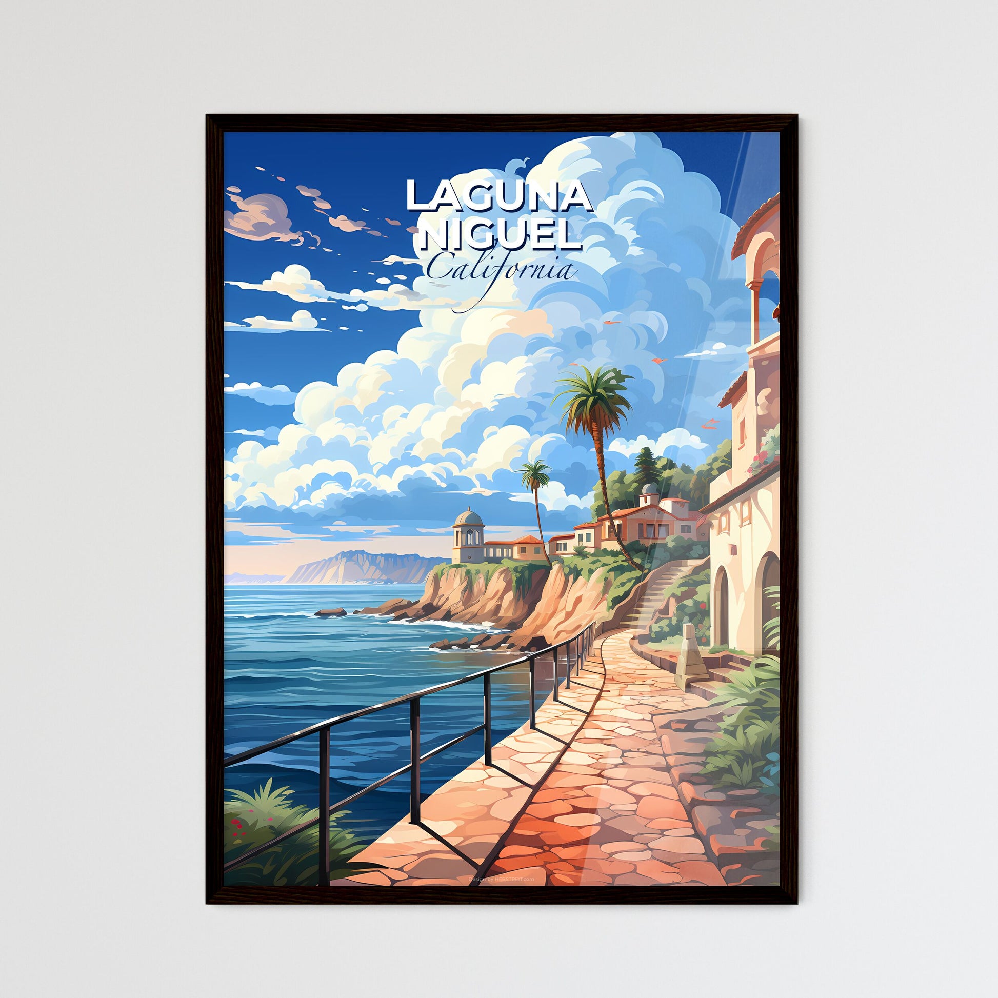 Laguna Niguel, California, A Poster of a stone path leading to a beach Default Title