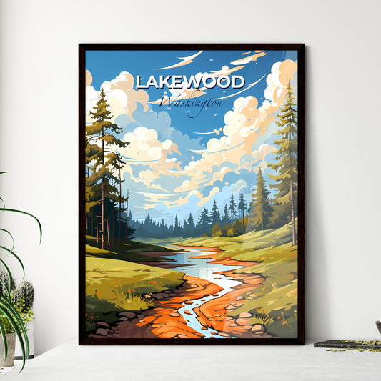 Lakewood, Washington, A Poster of a river running through a forest Default Title