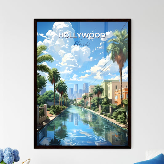 Hollywood, Florida, A Poster of a water way between buildings Default Title