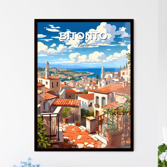 Bitonto, Italy, A Poster of a view of a town from a balcony Default Title