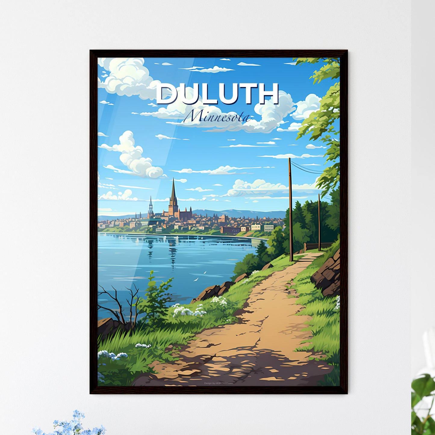 Duluth, Minnesota, A Poster of a path leading to a city by a body of water Default Title