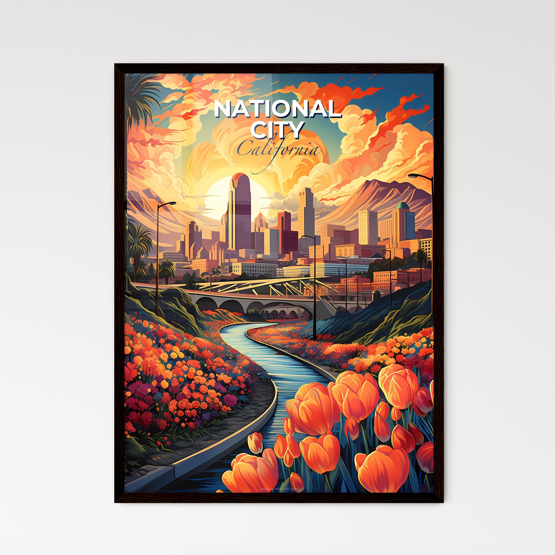 National City, California, A Poster of a river running through a city Default Title