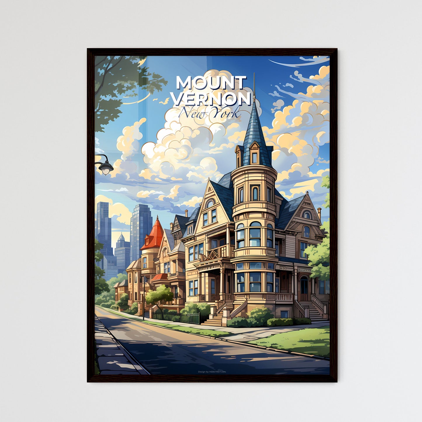 Mount Vernon, New York, A Poster of a large building with a tower on the side of the road Default Title