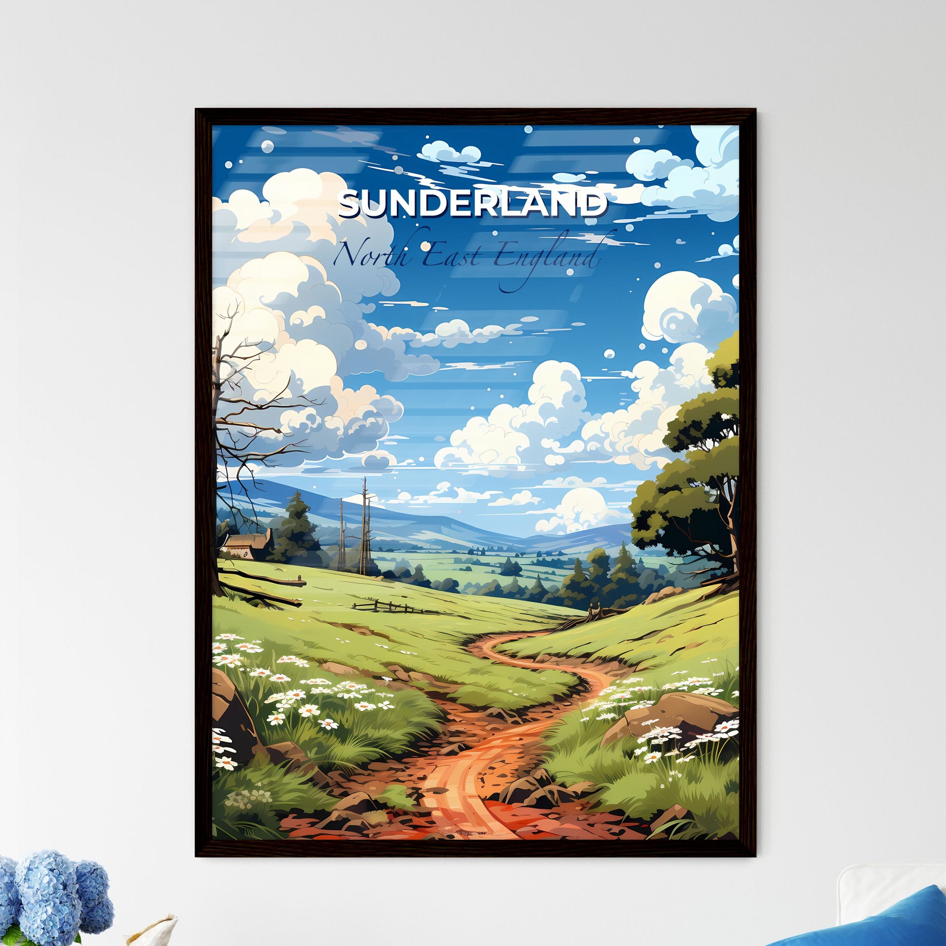 Sunderland, North East England, A Poster of a dirt road through a grassy field Default Title