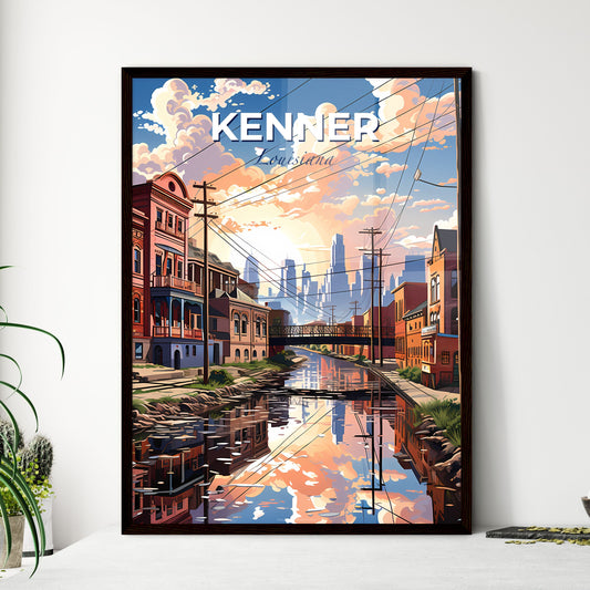 Kenner, Louisiana, A Poster of a water channel with buildings and a bridge Default Title