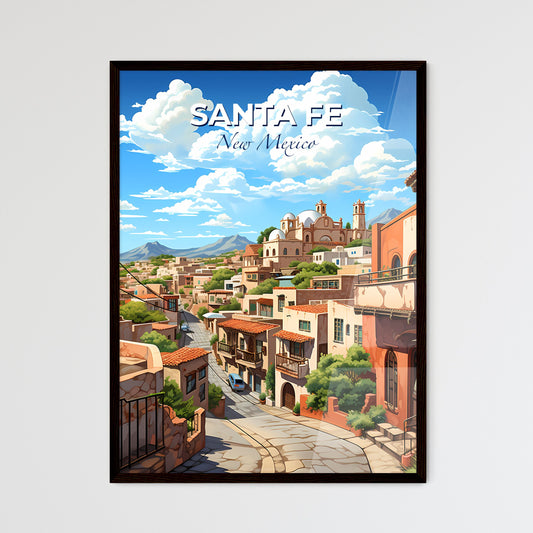 Santa Fe, New Mexico, A Poster of a cartoon of a town Default Title
