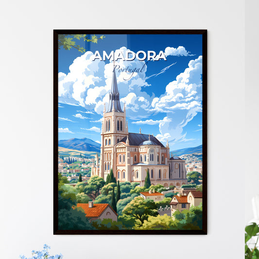 Amadora, Portugal, A Poster of a large building with a steeple and trees in the background Default Title