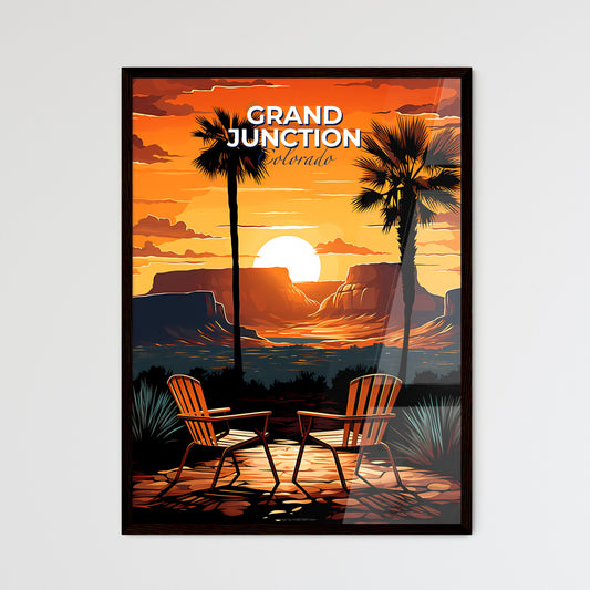 Grand Junction, Colorado, A Poster of a two chairs in front of a sunset Default Title