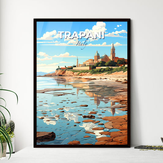 Trapani, Italy, A Poster of a city on a rocky shore Default Title