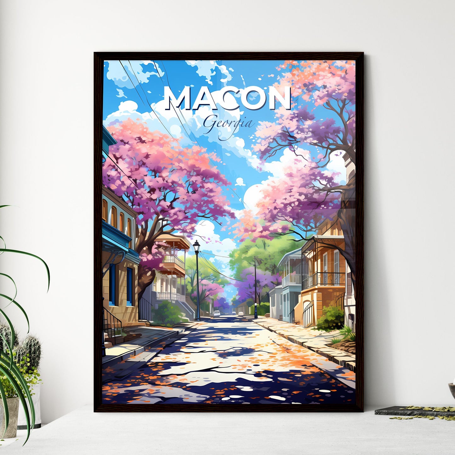 Macon, Georgia, A Poster of a street with trees on the side Default Title