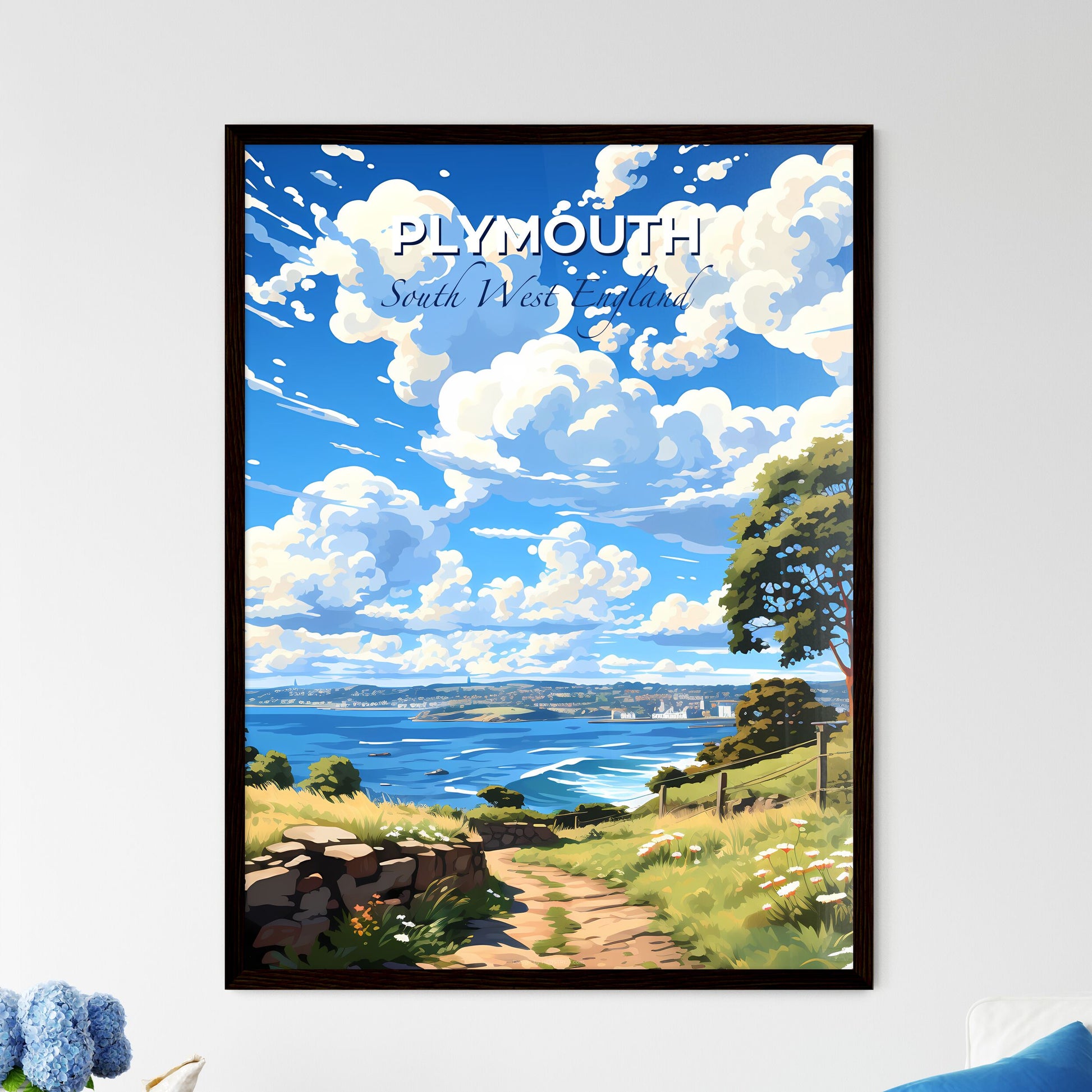 Plymouth, South West England, A Poster of a path leading to a body of water Default Title