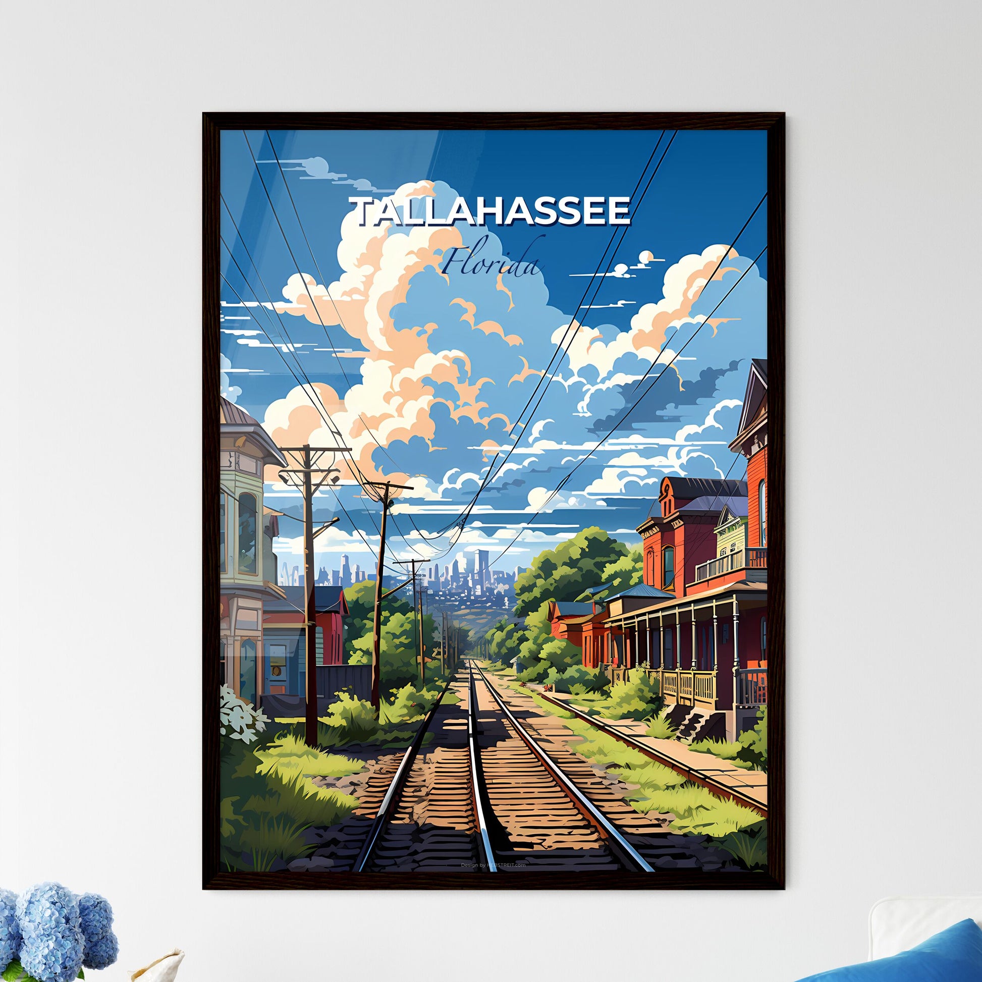Tallahassee, Florida, A Poster of a train tracks in a town Default Title