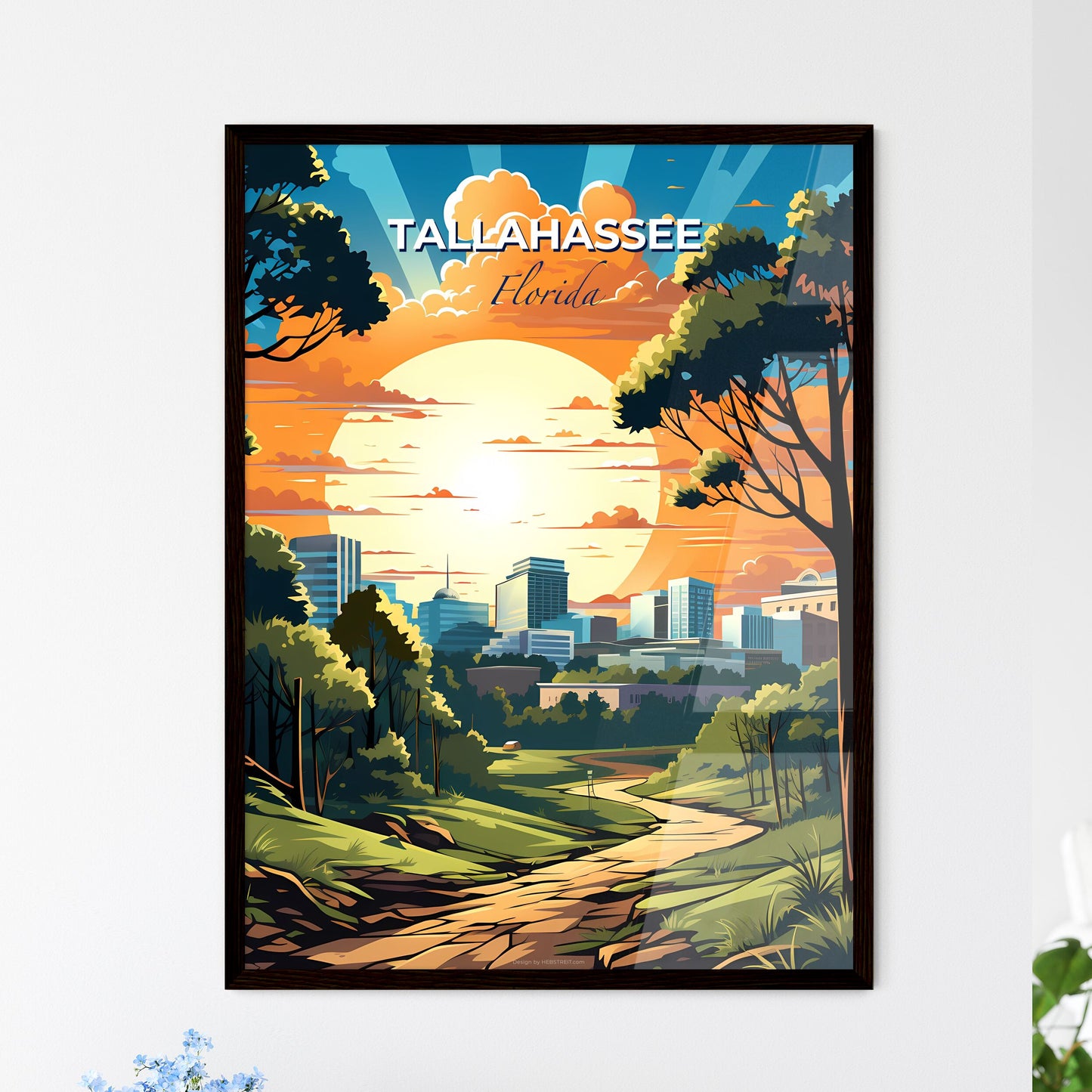 Tallahassee, Florida, A Poster of a sunset over a city Default Title