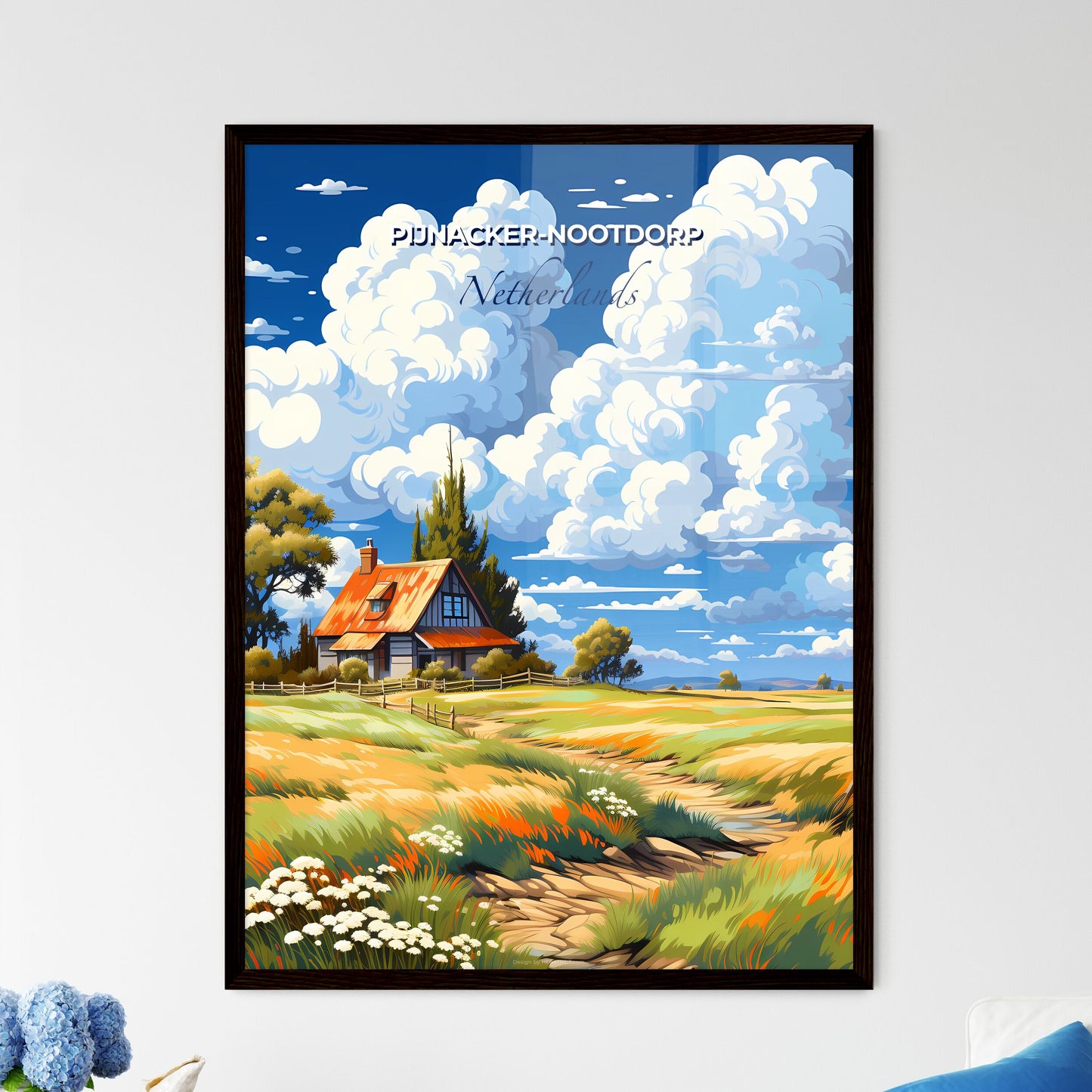 Pijnacker-Nootdorp, Netherlands, A Poster of a house in a field Default Title