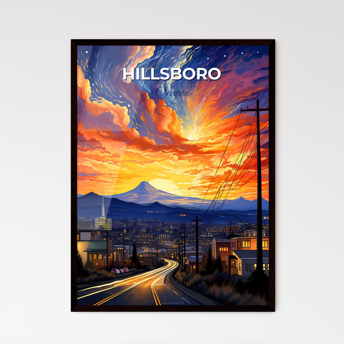 Hillsboro, Oregon, A Poster of a road leading to a city Default Title