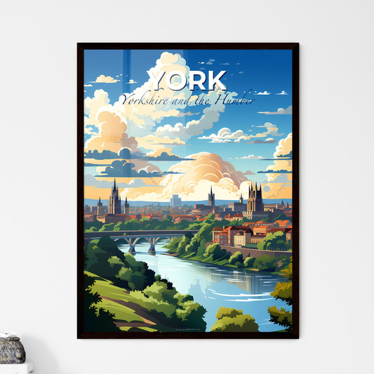 York, Yorkshire and the Humber, A Poster of a river with a bridge and a city in the background Default Title