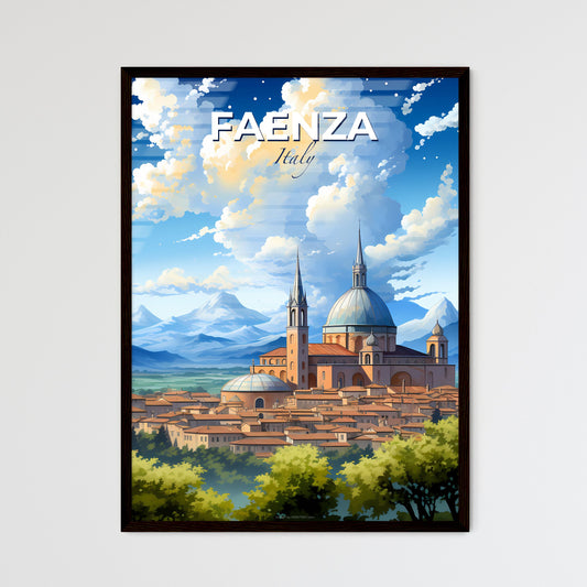 Faenza, Italy, A Poster of a building with a dome and a domed roof Default Title