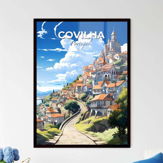Covilha, Portugal, A Poster of a city on a hill Default Title